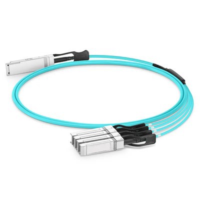 100G QSFP28 עד 4x25G SFP28 AOC 100G QSFP28 כבל אופטי פעיל CE FCC 1-100 M