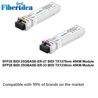 25G SFP28 BiDi TX1270/RX1330nm 40 ק"מ LC DDM